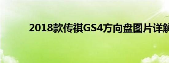 2018款传祺GS4方向盘图片详解