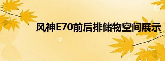 风神E70前后排储物空间展示