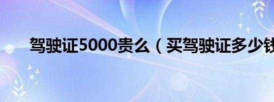 驾驶证5000贵么（买驾驶证多少钱?）