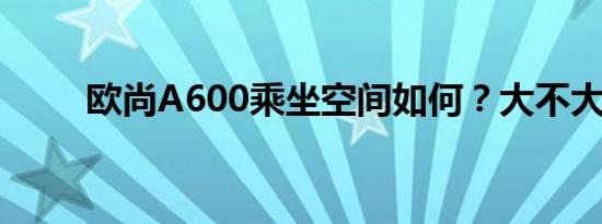 欧尚A600乘坐空间如何？大不大？