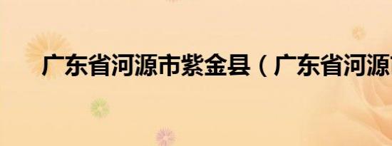 广东省河源市紫金县（广东省河源市）