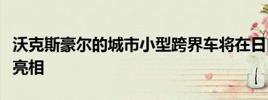 沃克斯豪尔的城市小型跨界车将在日内瓦首次亮相