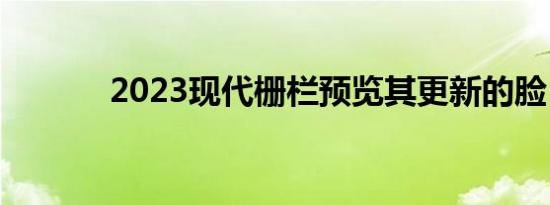 2023现代栅栏预览其更新的脸