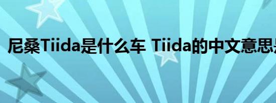 尼桑Tiida是什么车 Tiida的中文意思是什么