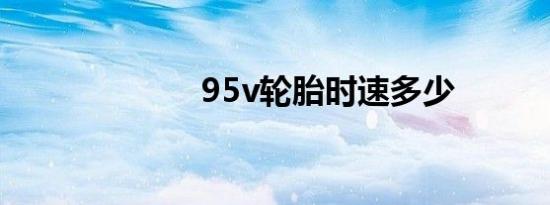 95v轮胎时速多少