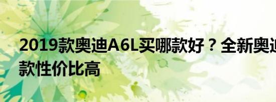 2019款奥迪A6L买哪款好？全新奥迪A6L哪款性价比高