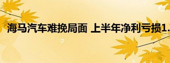 海马汽车难挽局面 上半年净利亏损1.8亿元