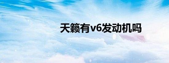 天籁有v6发动机吗