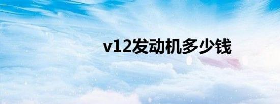 v12发动机多少钱