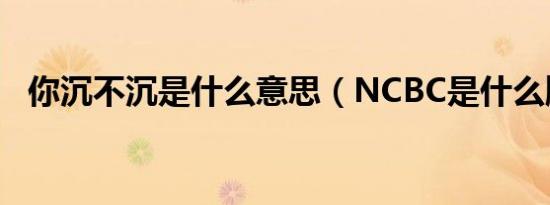 你沉不沉是什么意思（NCBC是什么牌子）