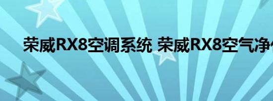 荣威RX8空调系统 荣威RX8空气净化器