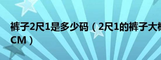 裤子2尺1是多少码（2尺1的裤子大概是多少CM）