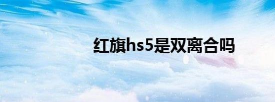 红旗hs5是双离合吗