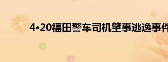 4·20福田警车司机肇事逃逸事件