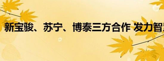 新宝骏、苏宁、博泰三方合作 发力智慧零售