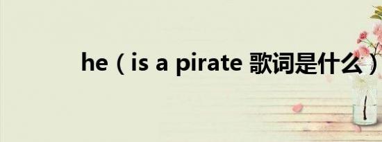 he（is a pirate 歌词是什么）