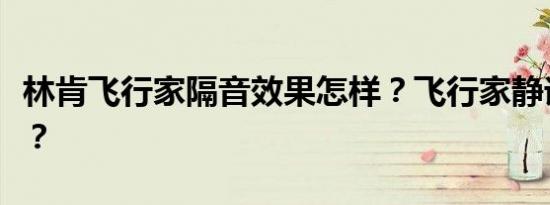 林肯飞行家隔音效果怎样？飞行家静谧性如何？