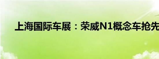 上海国际车展：荣威N1概念车抢先看！