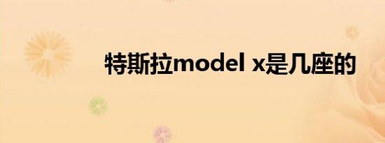 特斯拉model x是几座的