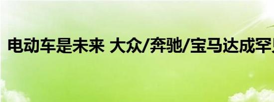 电动车是未来 大众/奔驰/宝马达成罕见共识