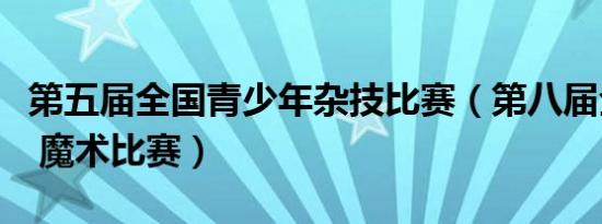 第五届全国青少年杂技比赛（第八届全国杂技 魔术比赛）