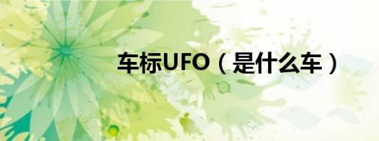 车标UFO（是什么车）