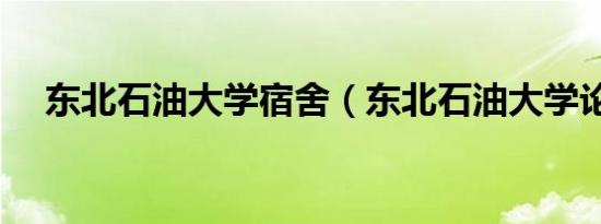 东北石油大学宿舍（东北石油大学论坛）