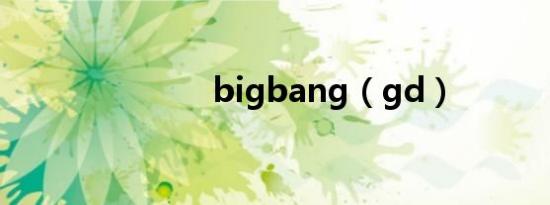 bigbang（gd）