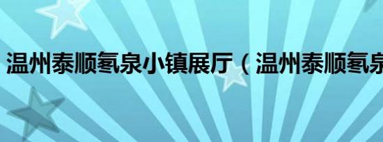 温州泰顺氡泉小镇展厅（温州泰顺氡泉宾馆）