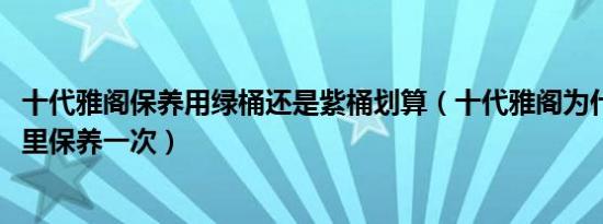 十代雅阁保养用绿桶还是紫桶划算（十代雅阁为什么5000公里保养一次）