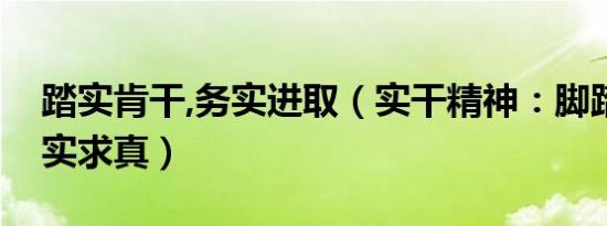 踏实肯干,务实进取（实干精神：脚踏实地务实求真）