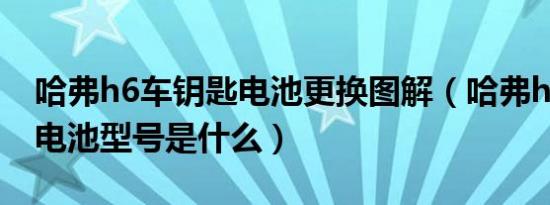 哈弗h6车钥匙电池更换图解（哈弗h6车钥匙电池型号是什么）