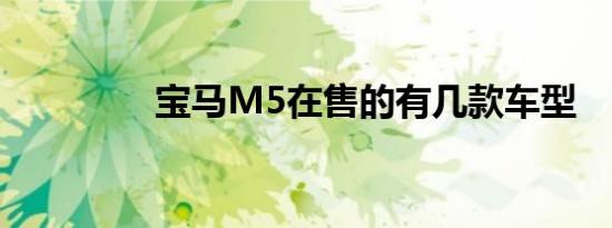 宝马M5在售的有几款车型