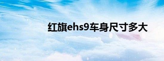 红旗ehs9车身尺寸多大