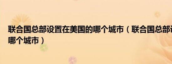 联合国总部设置在美国的哪个城市（联合国总部设在美国的哪个城市）