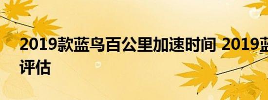 2019款蓝鸟百公里加速时间 2019蓝鸟性能评估