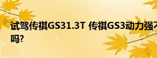 试驾传祺GS31.3T 传祺GS3动力强不强够用吗?