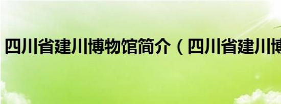 四川省建川博物馆简介（四川省建川博物馆）