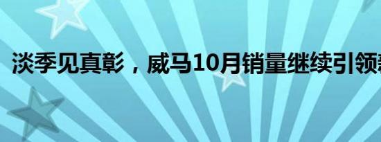 淡季见真彰，威马10月销量继续引领新势力