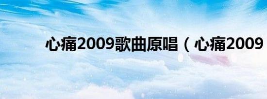 心痛2009歌曲原唱（心痛2009）