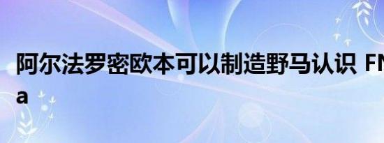 阿尔法罗密欧本可以制造野马认识 FNM Onça