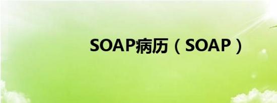 SOAP病历（SOAP）