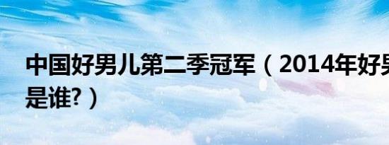 中国好男儿第二季冠军（2014年好男儿冠军是谁?）