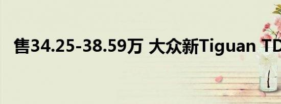 售34.25-38.59万 大众新Tiguan TDI上市