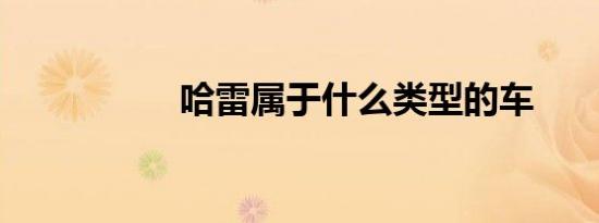 哈雷属于什么类型的车