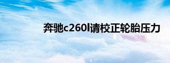 奔驰c260l请校正轮胎压力