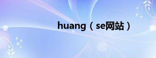 huang（se网站）