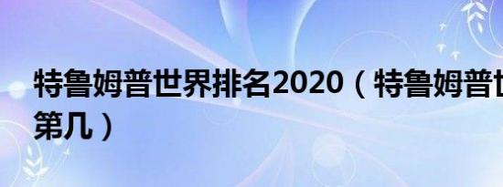 特鲁姆普世界排名2020（特鲁姆普世界排名第几）