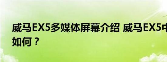 威马EX5多媒体屏幕介绍 威马EX5中控屏幕如何？