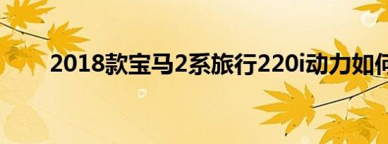 2018款宝马2系旅行220i动力如何？